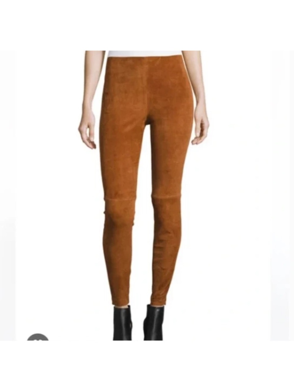 Theory Brown Stretch Suede Pants - size 2 Extra Small